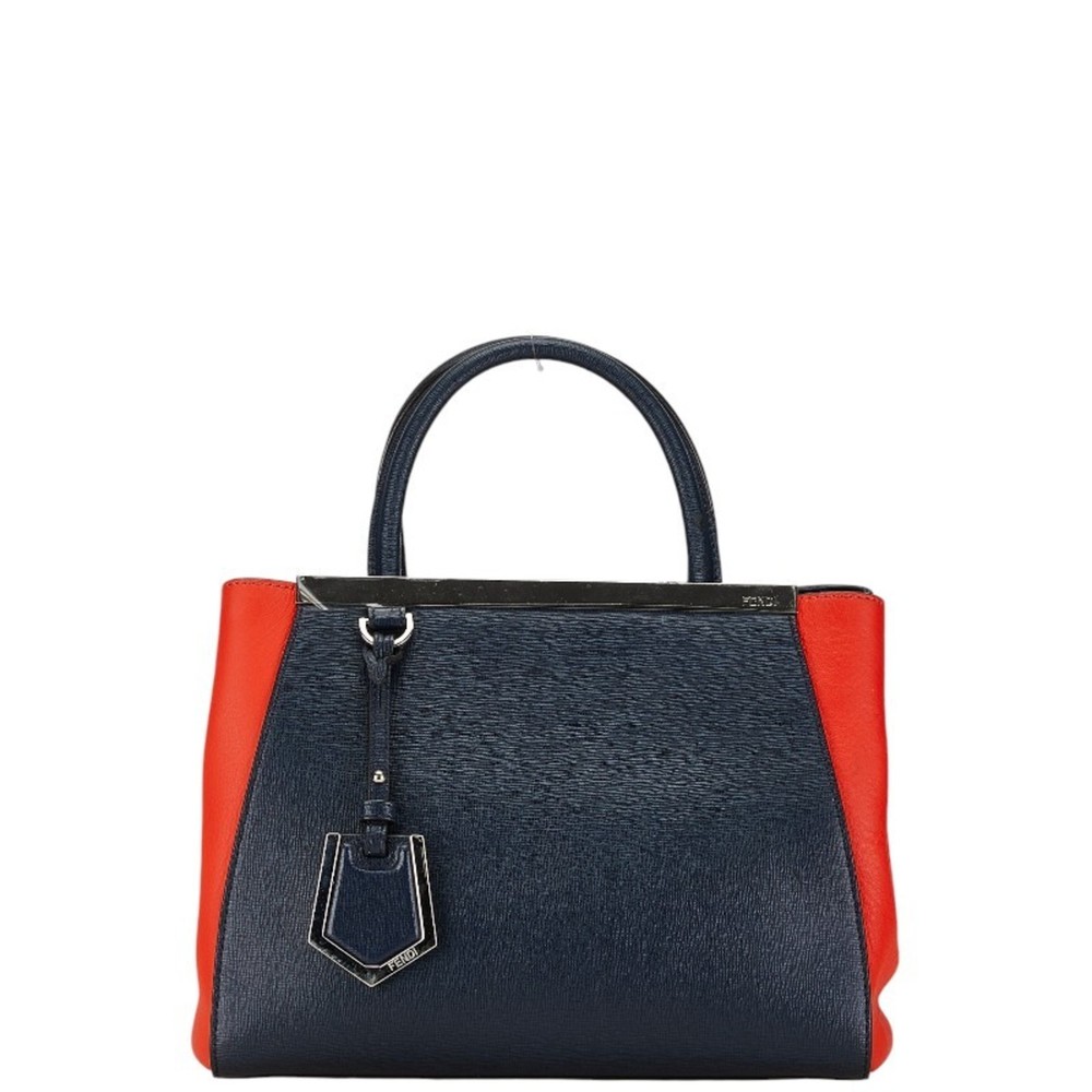FENDI Navy Leather Shoulder Bag - Picture 3 of 12